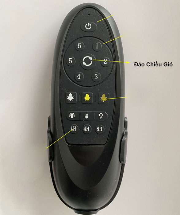 cách xử lý quạt trần quay ngược - trường hợp có nút đảo chiều rên remote