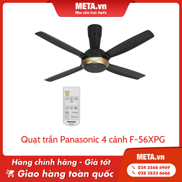 quạt trần siêu tiết kiệm điện - Quạt trần Panasonic 4 cánh F 56XPG