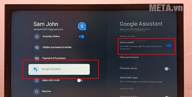 Tắt giọng nói Google trên tivi TCL