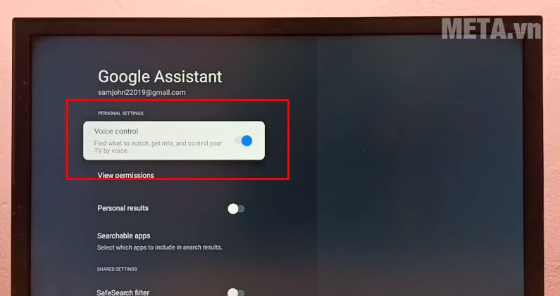 Tắt điều khiển giọng nói Google tivi TCL
