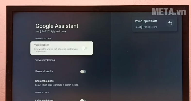 hướng dẫn tắt điều khiển giọng nói Google trên TV TCL