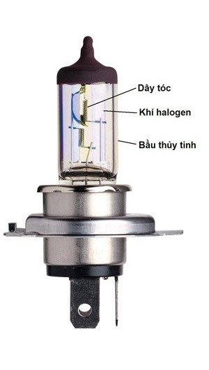 Cấu tạo đèn halogen