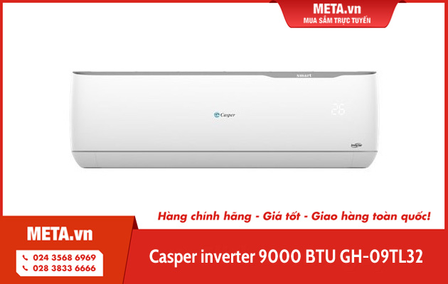 Điều hòa 2 chiều Casper inverter 9000 BTU GH-09TL32 (gas R-32)