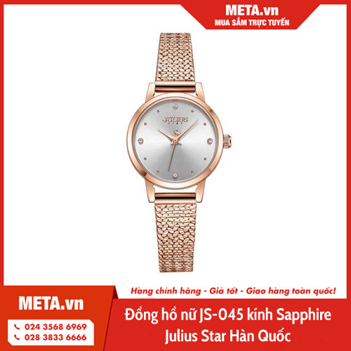 Đồng hồ nữ JS-045 kính Sapphire Julius Star Hàn Quốc