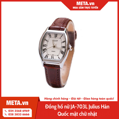 Đồng hồ nữ JA-703L Julius Hàn Quốc mặt chữ nhật