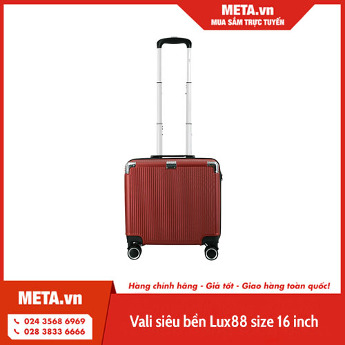 mua vali loại nào tốt - Vali siêu bền Lux88 size 16 inch