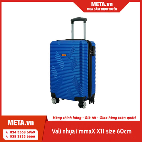 vali du lịch loại nào tốt - Vali nhựa i'mmaX X11 size 60cm (24 inch)