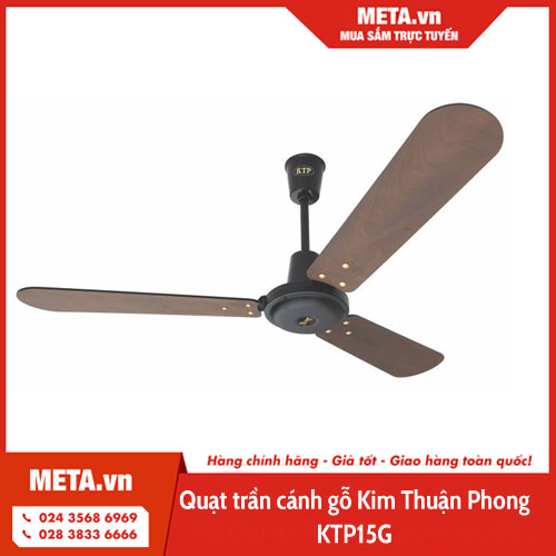 Quạt trần cánh gỗ Kim Thuận Phong KTP15G