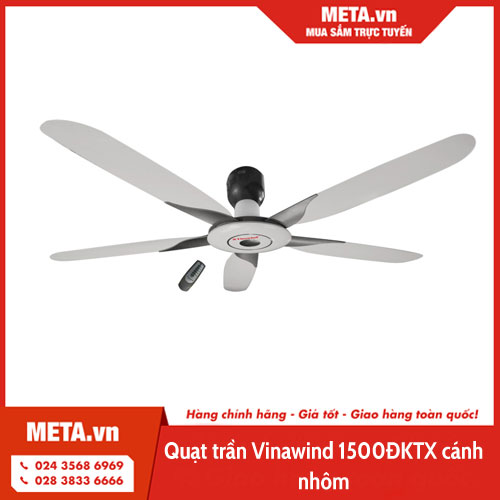 Quạt trần Vinawind 1500ĐKTX cánh nhôm