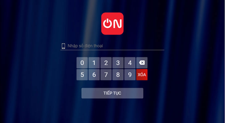 Hướng dẫn nhận khuyến mãi từ VTVcab ON trên tivi Samsung - nhập số điện thoại