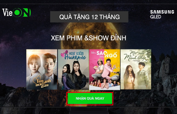 Hướng dẫn kích hoạt Vieon trên tivi Samsung
