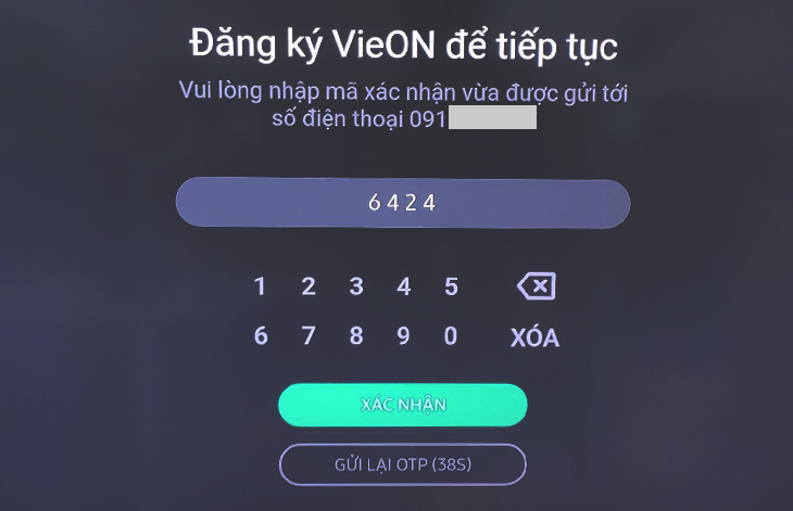 Kích hoạt Vieon trên tivi Samsung