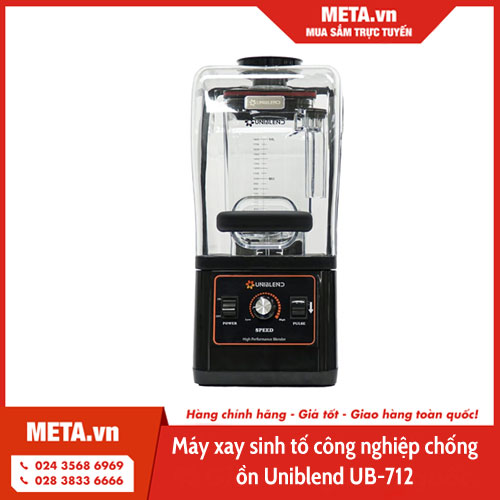 review máy xay sinh tố công nghiệp - Máy xay sinh tố công nghiệp chống ồn Uniblend UB-712
