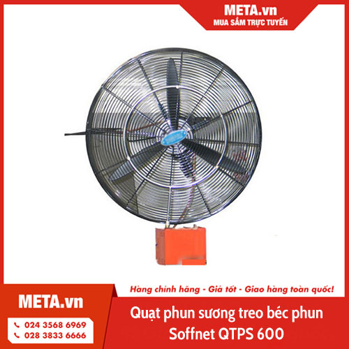 review quạt phun sương - Quạt phun sương treo béc phun Soffnet QTPS 600