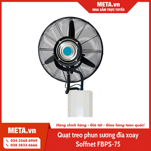 Đánh giá quạt phun sương - Quạt treo phun sương đĩa xoay Soffnet FBPS-75