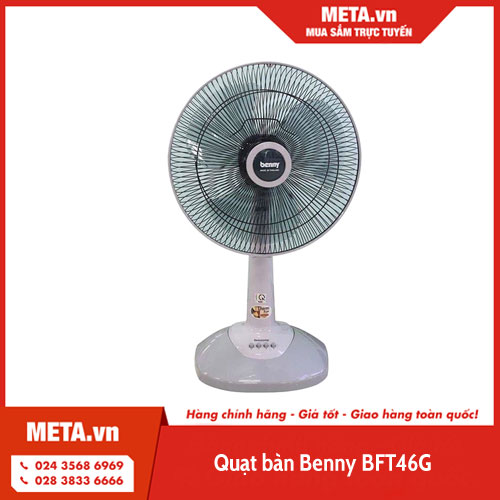 Quạt bàn Benny BFT46G (màu ghi)