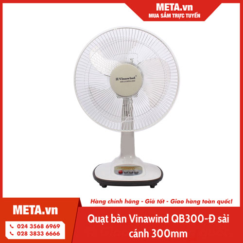 Quạt bàn Vinawind QB300-Đ sải cánh 300mm