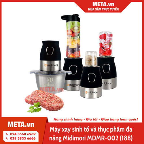 Máy xay sinh tố và thực phẩm đa năng Midimori MDMR-002 (188)