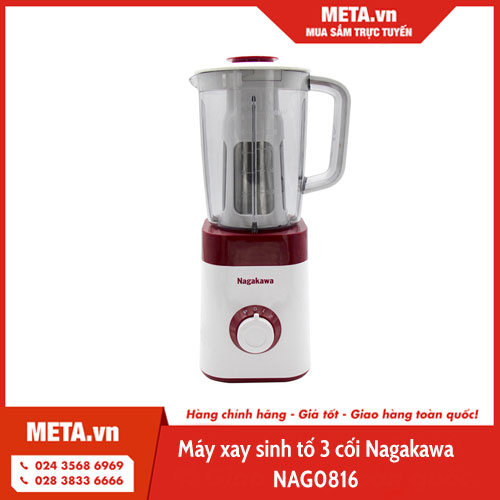 Máy xay sinh tố 3 cối Nagakawa NAG0816 (450W)