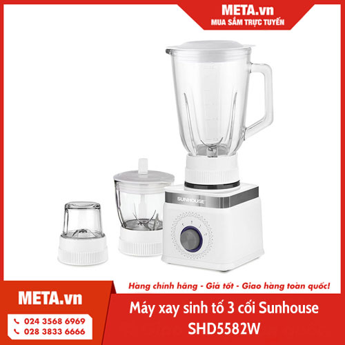 Máy xay sinh tố 3 cối Sunhouse SHD5582W