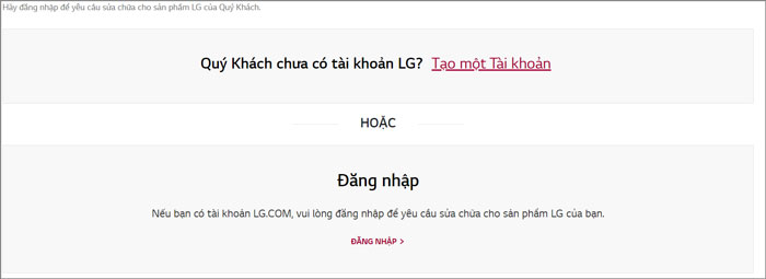 Cách yêu cầu dịch vụ sửa chữa tivi LG