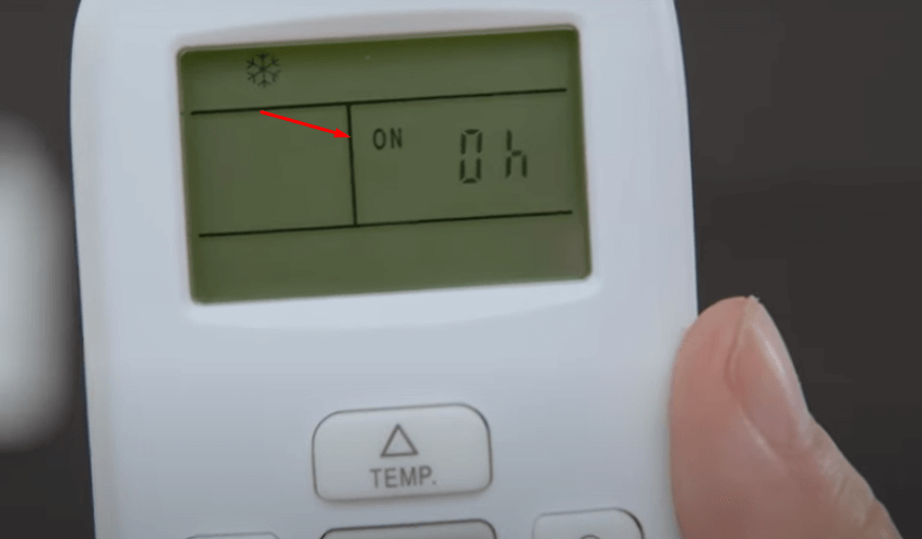 Trên màn hình remote sẽ hiển thị chữ ON