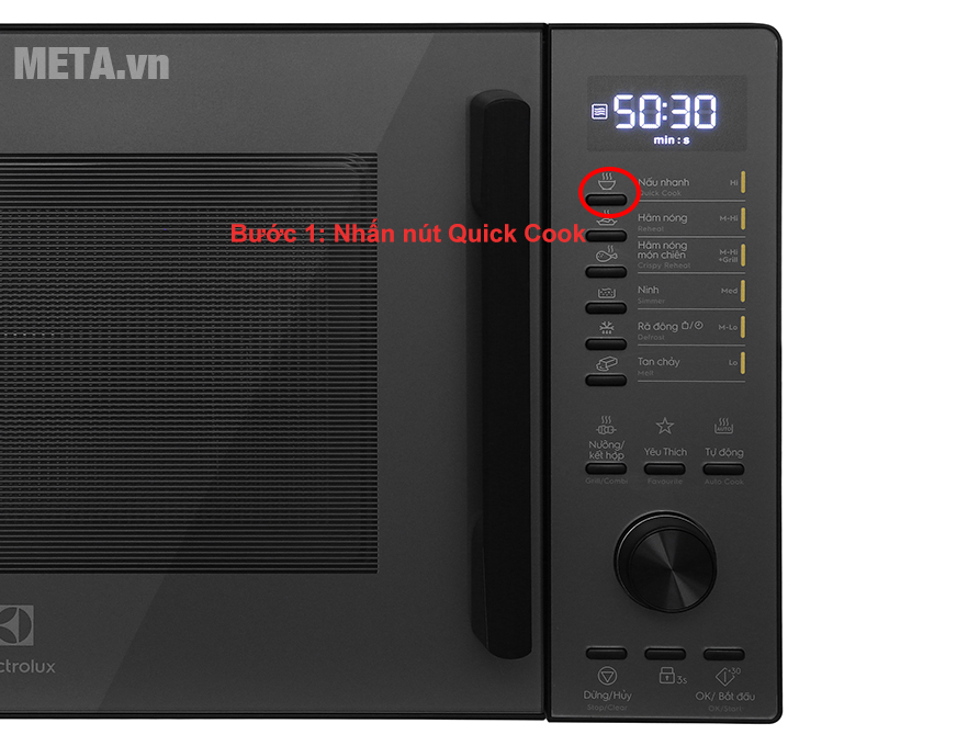 Hướng dẫn sử dụng lò vi sóng Electrolux để nấu nhanh