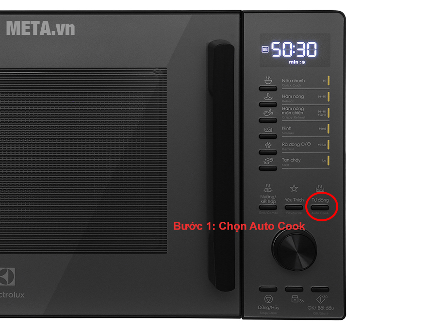 Cách dùng lò vi sóng Electrolux nấu tự động
