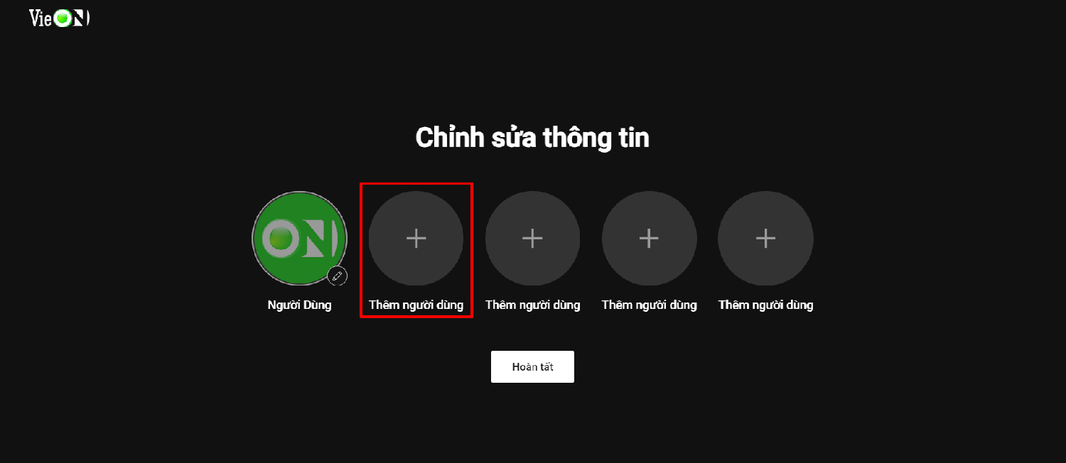 Chọn Thêm người dùng