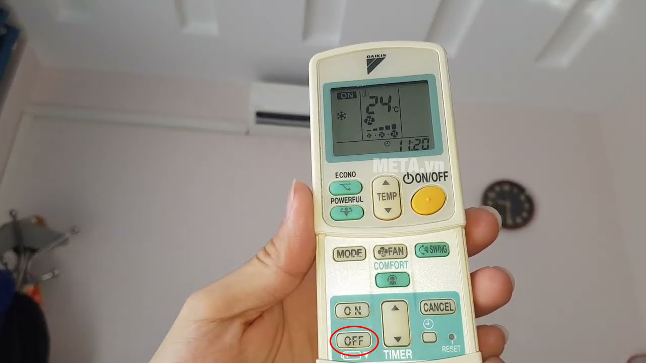 Bật chế độ ngủ đêm điều hòa, máy lạnh Daikin