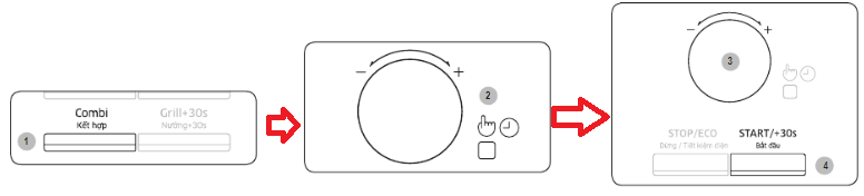Cách sử dụng chức năng nướng và vi sóng kết hợp trên lò vi sóng Samsung