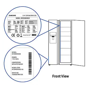 Cách kiểm tra số seri hoặc mã IMEI của tủ lạnh Samsung side by side