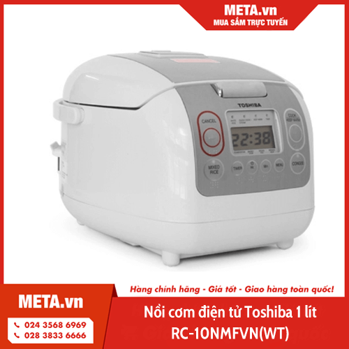 Nồi cơm điện tử Toshiba 1 lít RC-10NMFVN(WT)