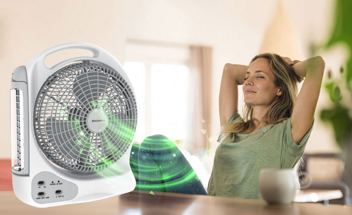 Sau khi sạc xong mới nên sử dụng quạt tích điện