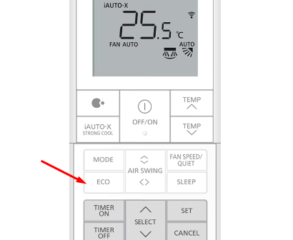 Cách sử dụng chế độ ECO trên điều hòa Panasonic nếu có nút ECO