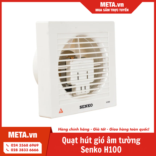 Quạt hút gió nhà vệ sinh âm tường Senko H100