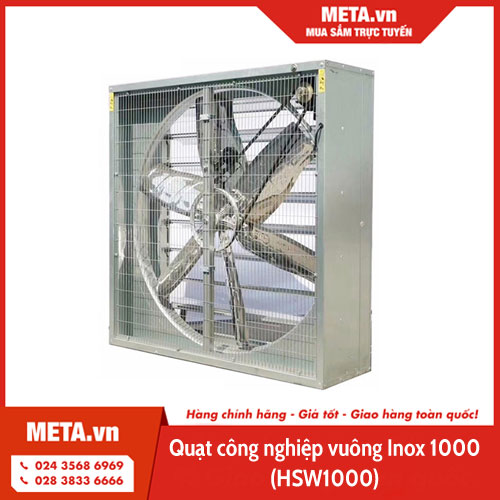 Quạt công nghiệp vuông inox 1000 (HSW1000)