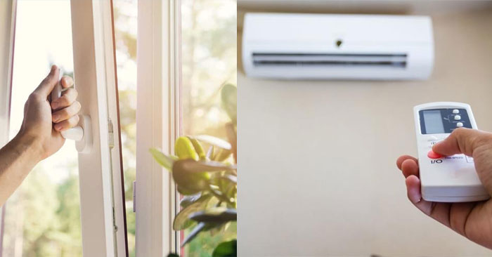 Bật điều hòa mở cửa có tốn điện không?