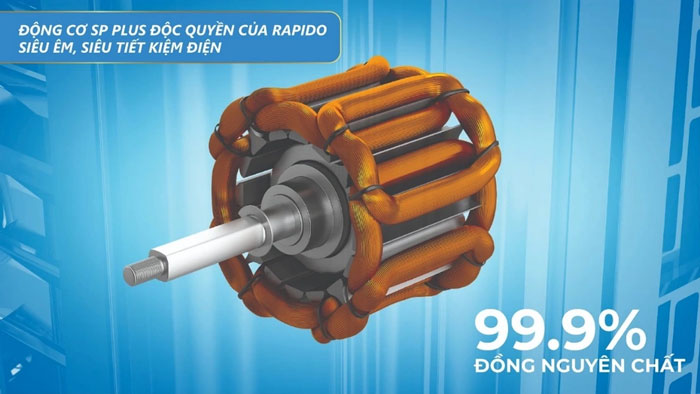 Động cơ SD Plus độc quyền cho khả năng hoạt động êm ái, tiết kiệm điện năng