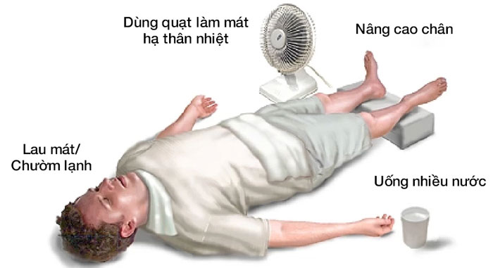 Để người bệnh nghỉ ngơi, giải nhiệt