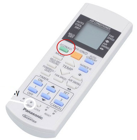Điều khiển điều hòa Panasonic 1 chiều có Econavi
