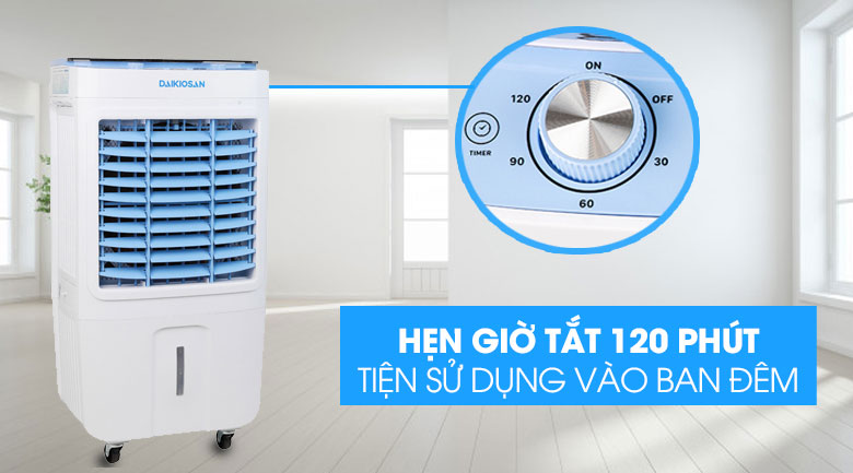 Máy làm mát không khí Daikio có tính năng hẹn giờ linh hoạt