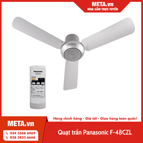 Quạt trần 3 cánh Panasonic F-48CZL có điều khiển