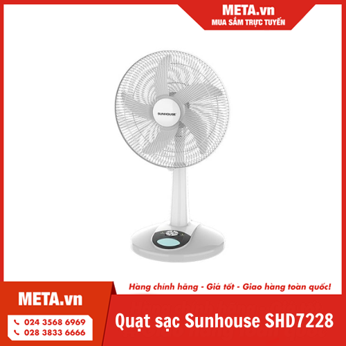 Quạt sạc Sunhouse SHD7228