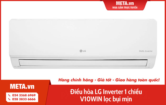 Máy lạnh LG 9.000BTU Inverter 1 chiều V10WIN lọc bụi mịn
