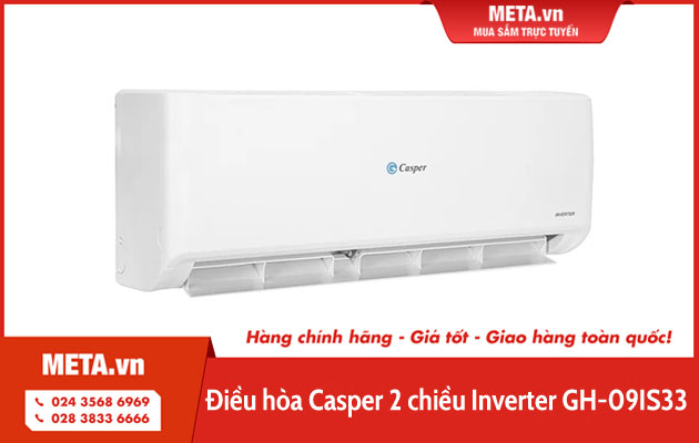 Điều hòa Casper 9.000 BTU 2 chiều Inverter GH-09IS33
