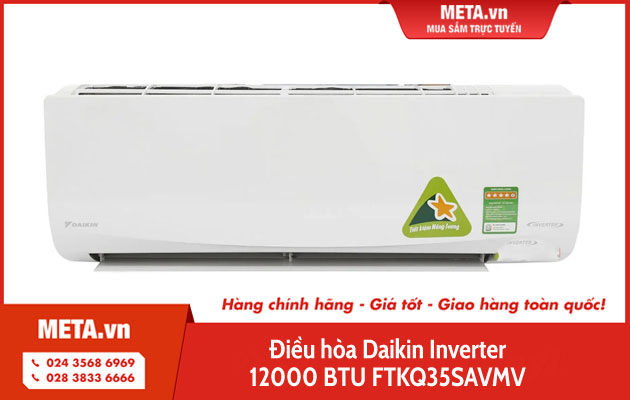 Điều hòa Daikin Inverter 12000 BTU FTKQ35SAVMV