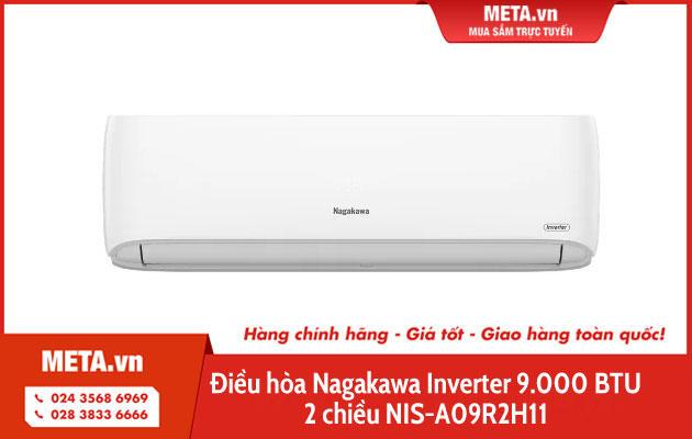 Điều hòa Nagakawa Inverter 9.000 BTU 2 chiều NIS-A09R2H11