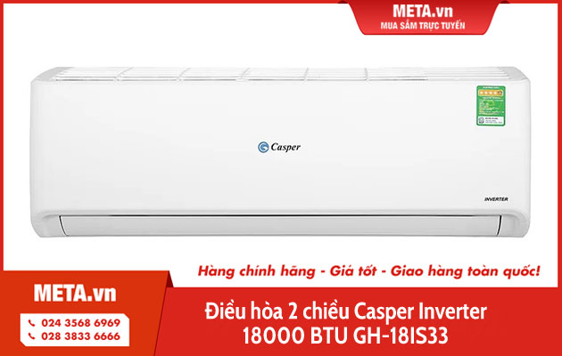 Điều hòa 2 chiều Casper Inverter 18.000 BTU GH-18IS33