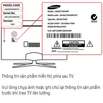 Mặt sau tivi Samsung